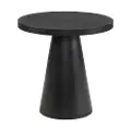 Portland Black Round End Table
