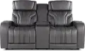 Tacama Graphite Power Reclining Loveseat with Audio