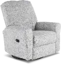 Josey Fog Gray Swivel Glider Power Recliner