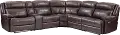 Eclipse Florence Brown 6-Piece Power Reclining Sectional