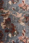 Aden 5 x 8 Floral Red and Gray Area Rug