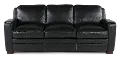 Stallion Black Leather Sofa