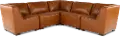 Denver Tobacco Brown 5 Piece Modular Sectional