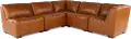 Denver Tobacco Brown 5 Piece Modular Sectional