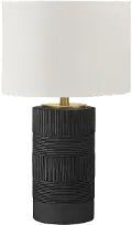 24 Inch Black Resin Modern Table Lamp