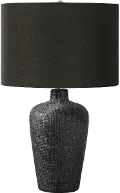 24 Inch Black Ceramic Lamp