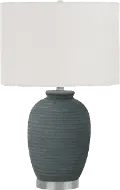 24 Inch Blue Ceramic Table Lamp