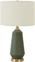 26 Inch Green Ceramic Table Lamp