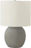 20 Inch Gray Concrete Table Lamp