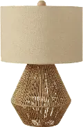 22 Inch Brown Rope Table Lamp