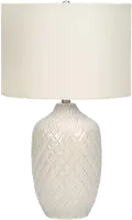 25 Inch Cream Ceramic Table Lamp