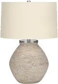 25 Inch Cream Concrete Table Lamp