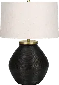 25 Inch Black Concrete Table Lamp