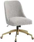 84-9GLDMLNELP Sara Milano Elephant Office Chair with Gold Base