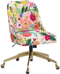 84-9GLDRPCGRPRTLCB Rifle Paper Co. Oxford Garden Party Pink Office Chair