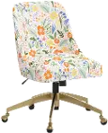 84-9GLDRPCMRMLTLCB Rifle Paper Co. Oxford Multi Color Floral Office Chair