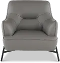 Sassari Gray Leather Chair