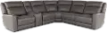 Madras Gray 6-Piece Power Reclining Sectional