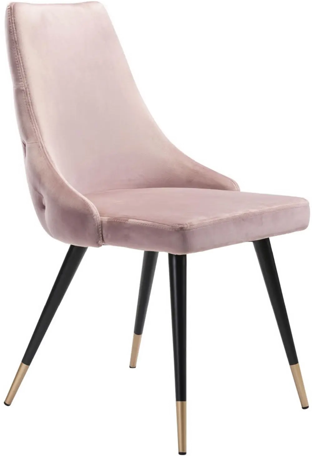 Piccolo Pink Velvet Dining Chair-1