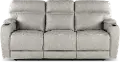 Jaguar Pebble Power Reclining Sofa with Headrest and Lumbar