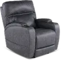 Jaguar Charcoal Power Recliner with Headrest and Lumbar