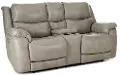 Galaxy Taupe Zero Gravity Power Reclining Loveseat with Adjustable Headrest and Lumbar