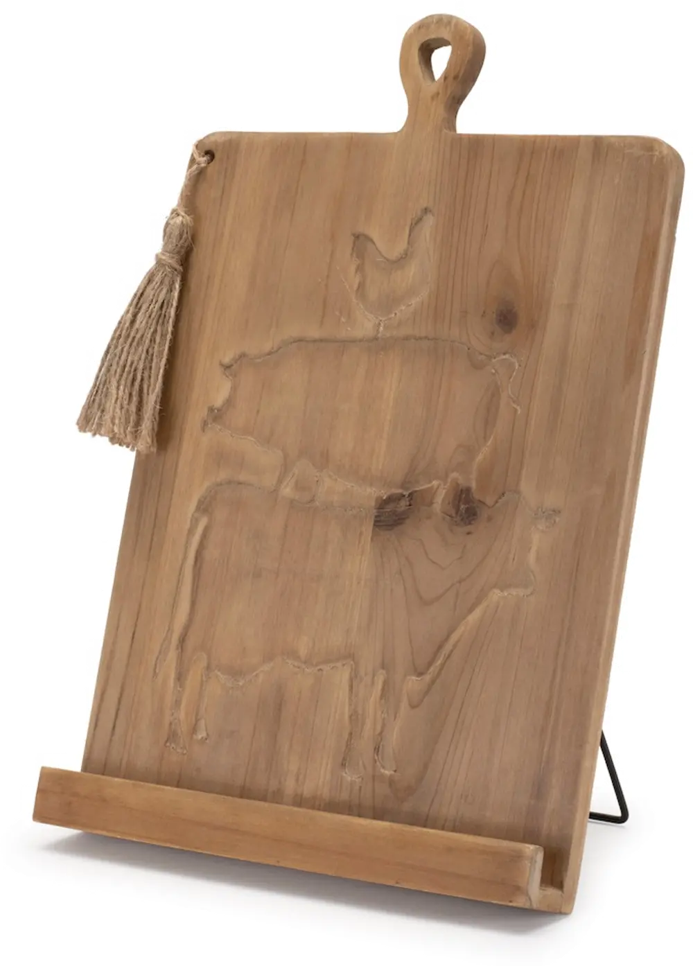 9.5 Inch Wooden Cookbook Holder-1