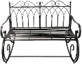 Black Iron Rocker Bench