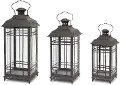 Large Metal and Glass Lantern