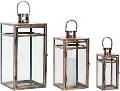Large 20.5 Inch Glass and Metal Lantern