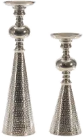 Large 20.5 Silver Aluminum Candle Holder