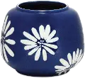 5.5-Inch Blue and White Flower Ceramic Pot