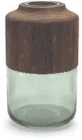 11 Glass and Wood Vase