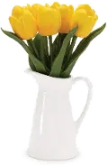 9.5 Inch Yellow Tulips in Vase