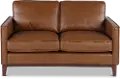 Weston Brown Leather Loveseat