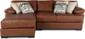 2PC/CODY/OPT2 Cody Brown Leather-Match 2 Piece Sectional