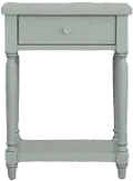 Theo Gray Side Table with Charging Port