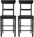 Savannah Black Counter Stools, 2 Count