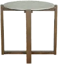 Rizzy Brown and Light Gray End Table