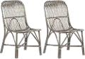 Oscar Gray Accent Chairs, Set of 2