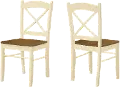 Monarch Oak and Cream Dining Chairs, Set Of 2