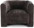 Callista Ebony Velvet Accent Chair