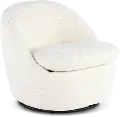 Serena Ivory Boucle Swivel Chair