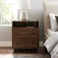 AF22WL2DRSTDW Welsh Walnut Open Top End Table with USB