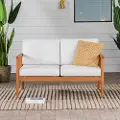 CIROD2LBRA Circa Brown and Light Gray Outdoor Loveseat