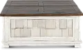 237-OT1011 River Place White and Brown Lift Coffee Table