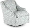 Newman Gray and White Gliding Swivel Chair