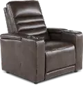 Copley Dark Brown Power Recliner with Power Headrest