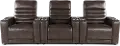 Copley Dark Brown 3-Piece Power Home Theater Seating