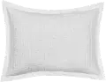 J. Queen Modern Brentwood White Standard Pillow Sham